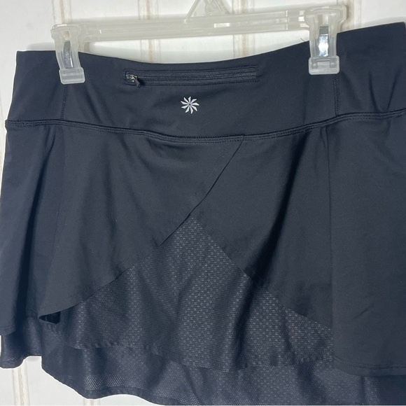 Athleta Split Time Skort Skirt Black Sz Large 76 - Picture 6 of 7
